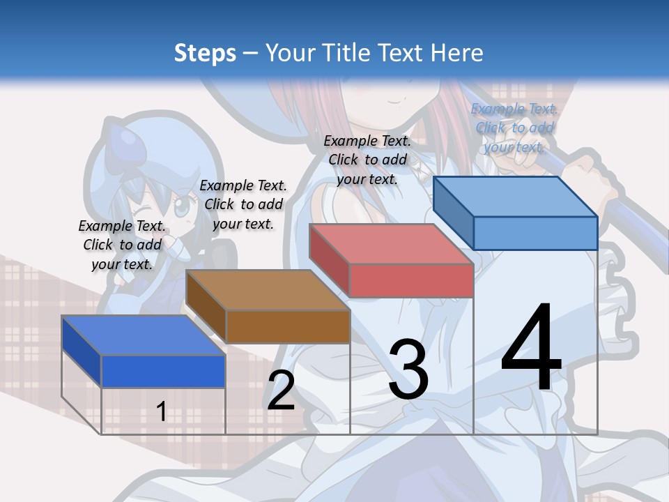 A Girl With Pink Hair And A Blue Hat Is Holding A Broom PowerPoint Template