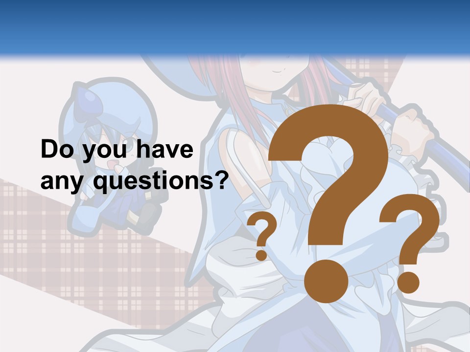 A Girl With Pink Hair And A Blue Hat Is Holding A Broom PowerPoint Template