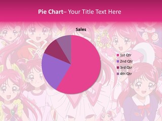 A Group Of Anime Girls With Pink Hair PowerPoint Template