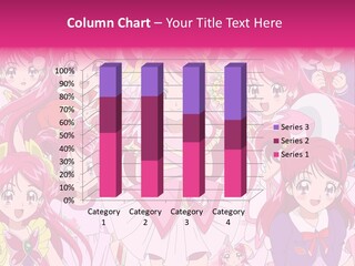 A Group Of Anime Girls With Pink Hair PowerPoint Template