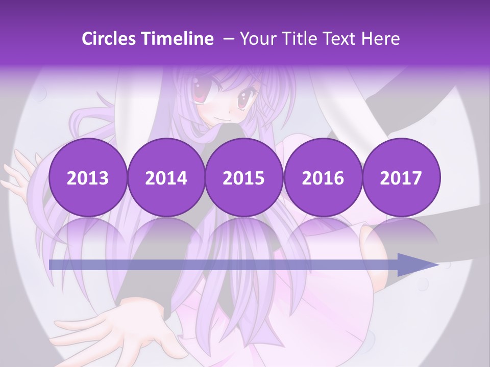 A Anime Character With Purple Hair And A Black Dress PowerPoint Template