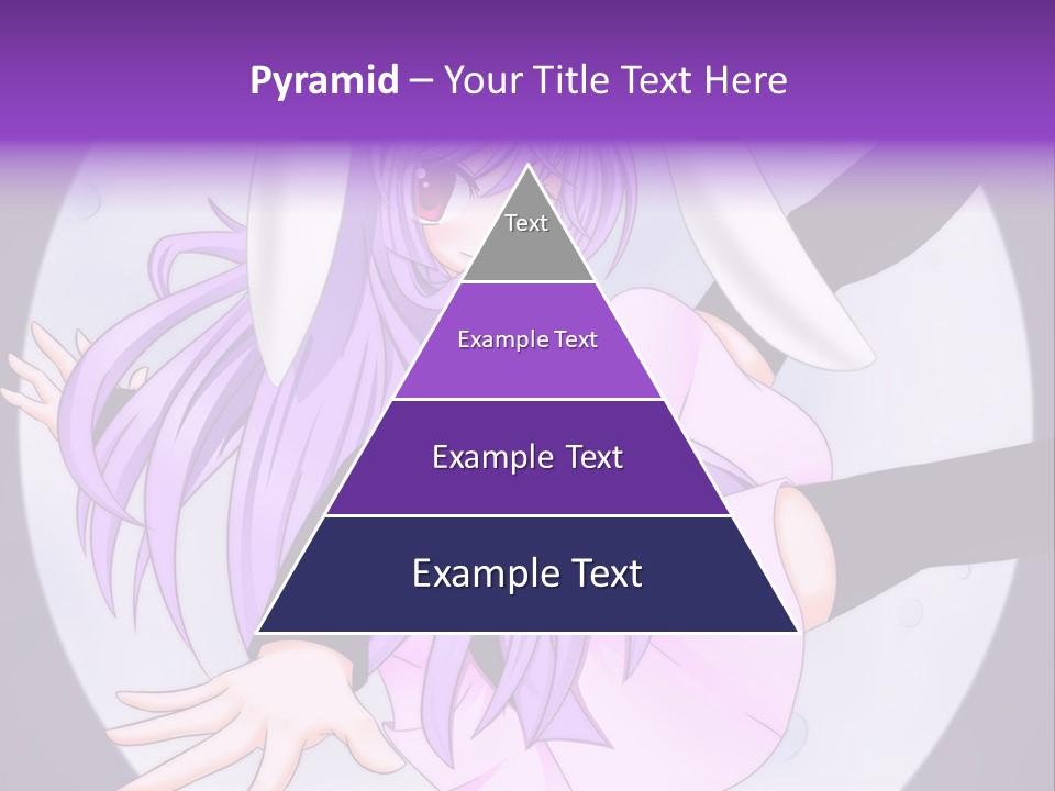 A Anime Character With Purple Hair And A Black Dress PowerPoint Template