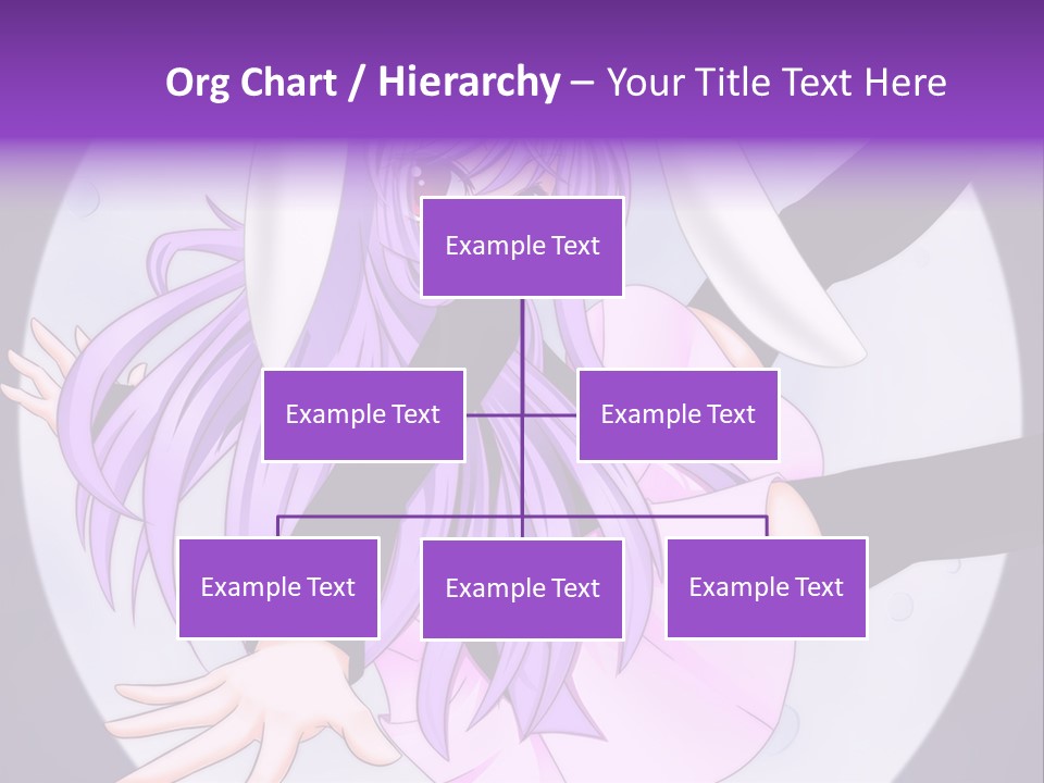 A Anime Character With Purple Hair And A Black Dress PowerPoint Template