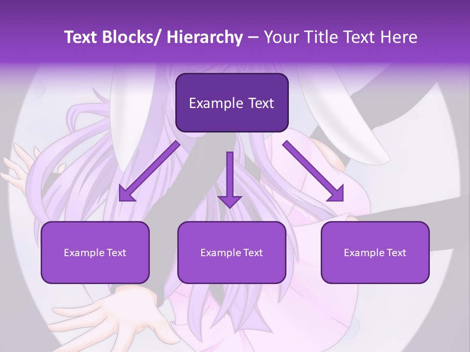 A Anime Character With Purple Hair And A Black Dress PowerPoint Template