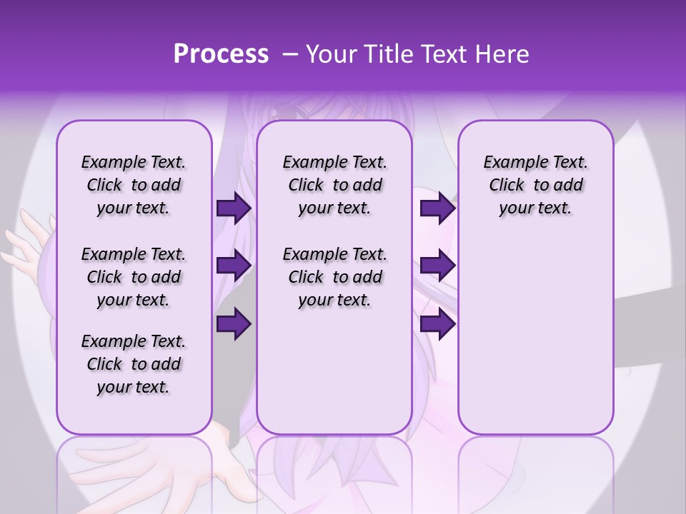 A Anime Character With Purple Hair And A Black Dress PowerPoint Template