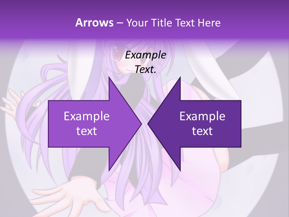 A Anime Character With Purple Hair And A Black Dress PowerPoint Template