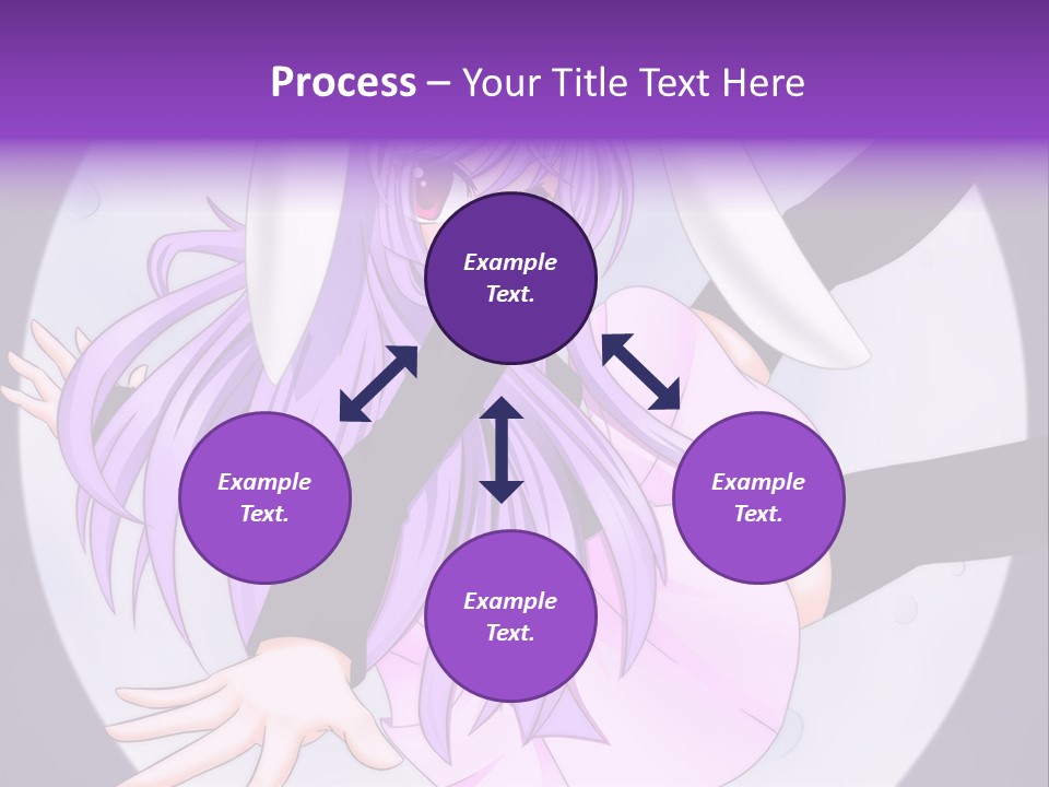 A Anime Character With Purple Hair And A Black Dress PowerPoint Template