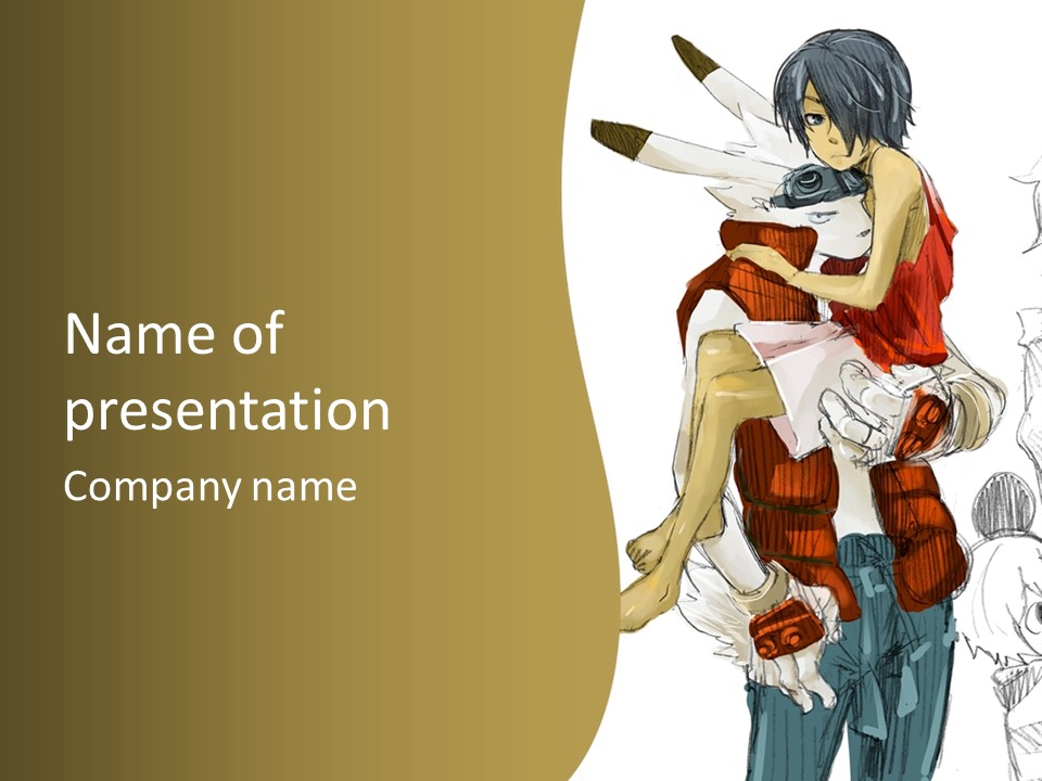 A Man Holding A Woman In His Arms PowerPoint Template