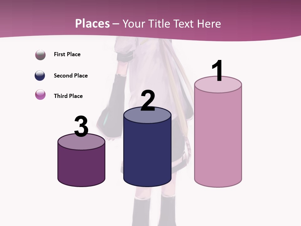 A Girl In A Short Skirt Is Standing In Front Of A Pink Background PowerPoint Template