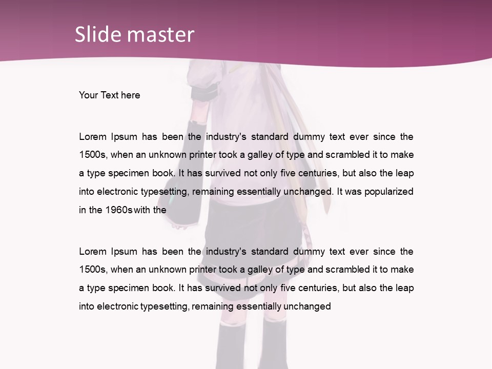 A Girl In A Short Skirt Is Standing In Front Of A Pink Background PowerPoint Template