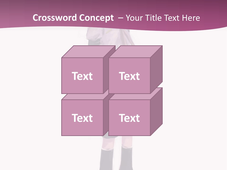 A Girl In A Short Skirt Is Standing In Front Of A Pink Background PowerPoint Template