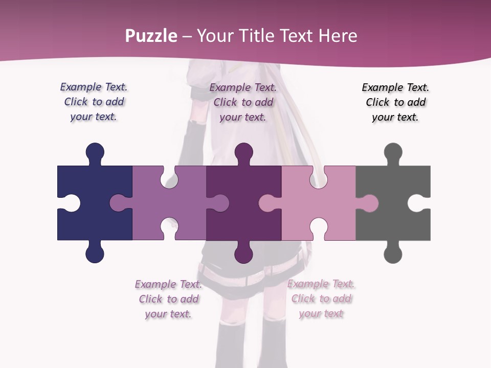 A Girl In A Short Skirt Is Standing In Front Of A Pink Background PowerPoint Template