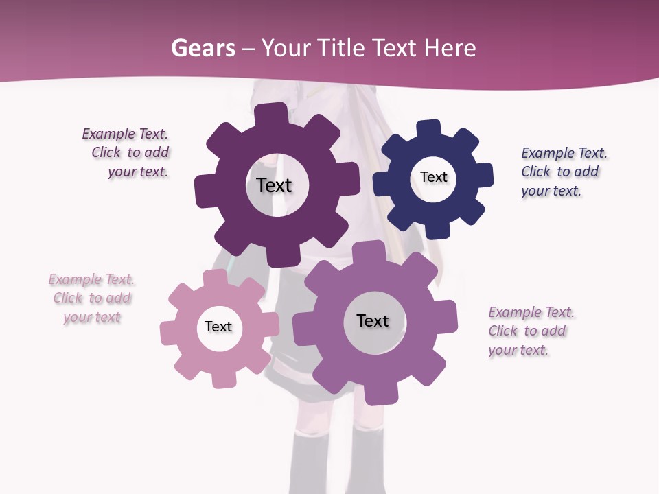 A Girl In A Short Skirt Is Standing In Front Of A Pink Background PowerPoint Template