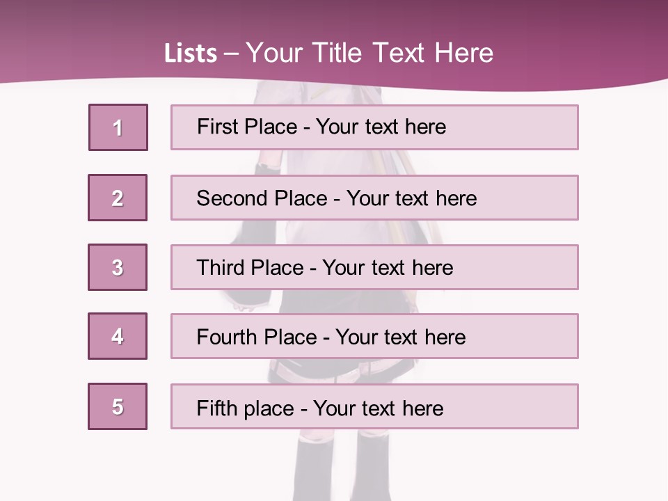 A Girl In A Short Skirt Is Standing In Front Of A Pink Background PowerPoint Template