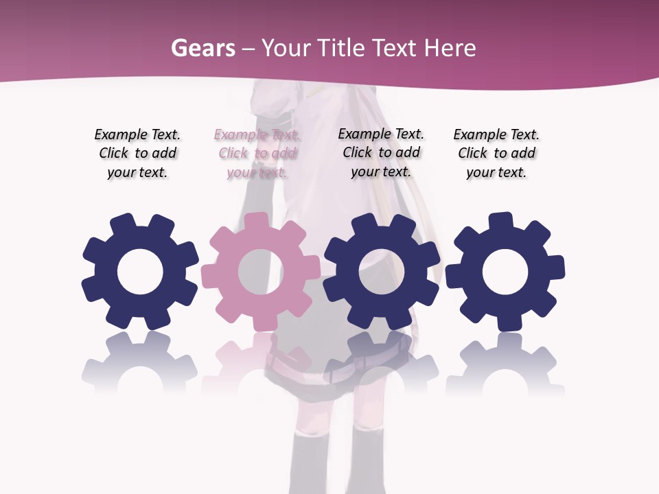 A Girl In A Short Skirt Is Standing In Front Of A Pink Background PowerPoint Template