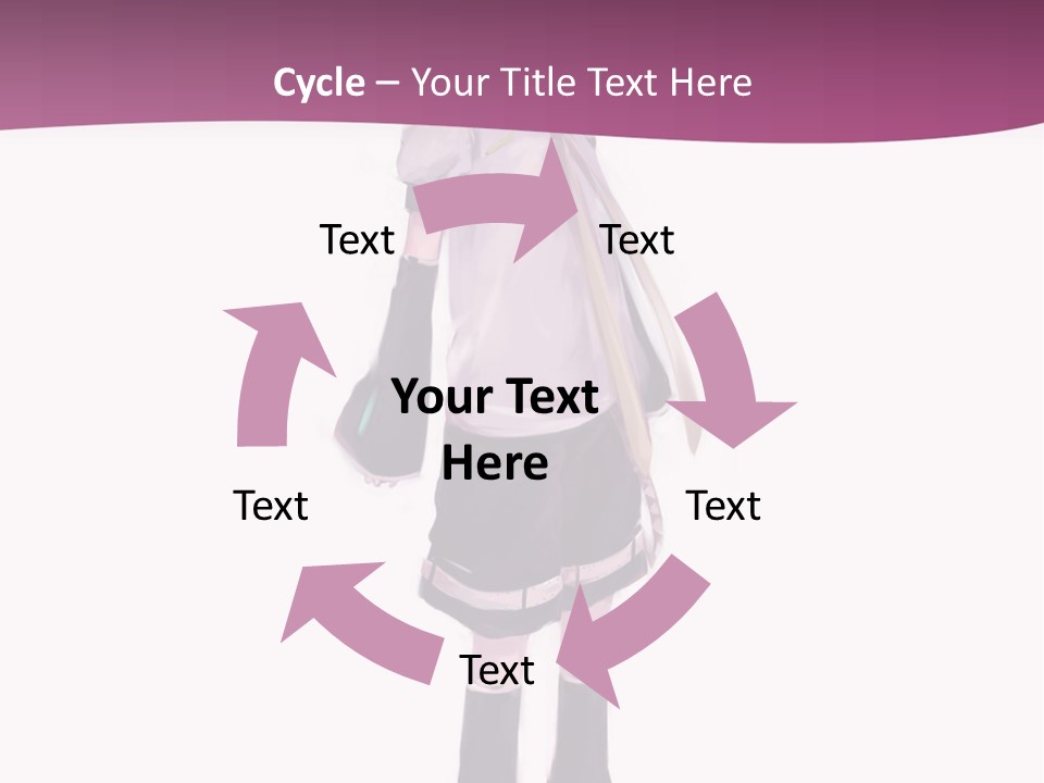 A Girl In A Short Skirt Is Standing In Front Of A Pink Background PowerPoint Template