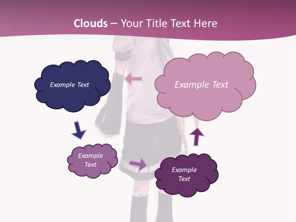 A Girl In A Short Skirt Is Standing In Front Of A Pink Background PowerPoint Template