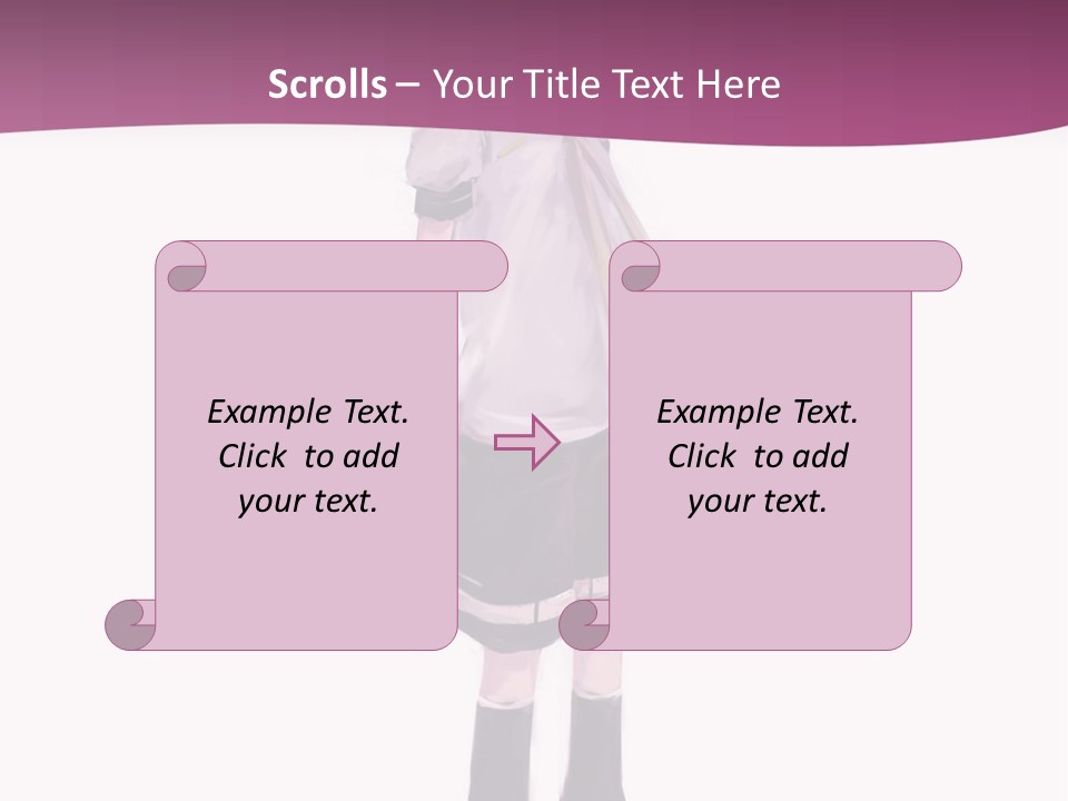 A Girl In A Short Skirt Is Standing In Front Of A Pink Background PowerPoint Template