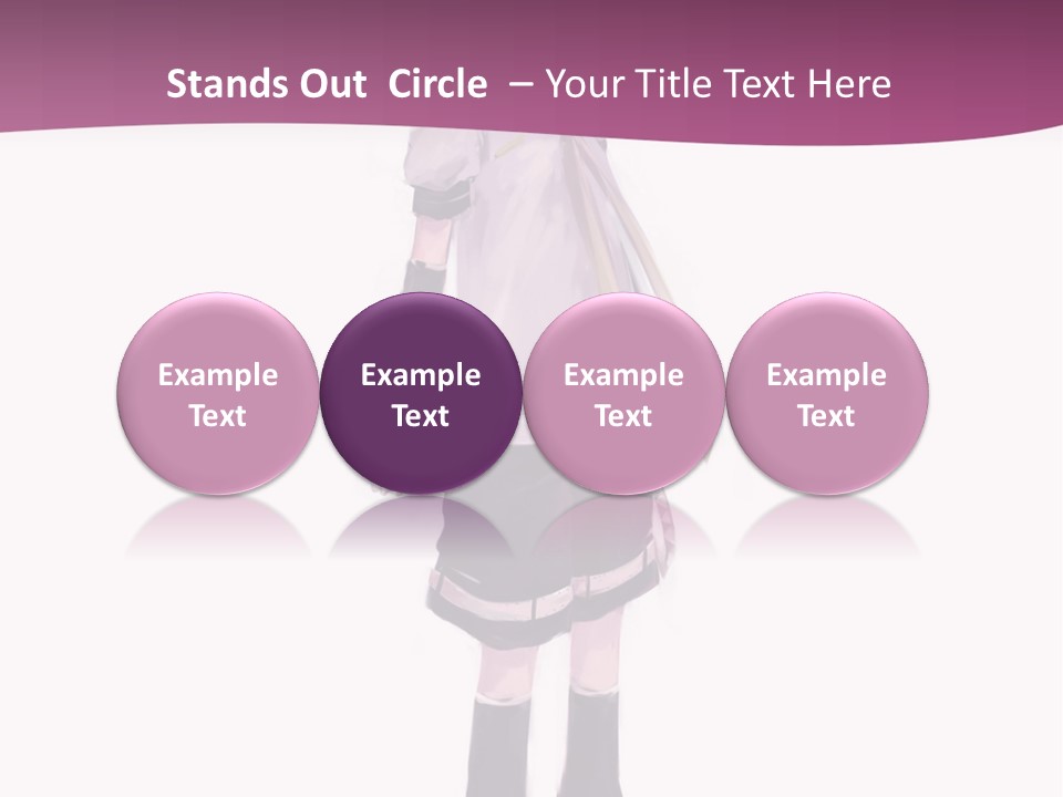 A Girl In A Short Skirt Is Standing In Front Of A Pink Background PowerPoint Template