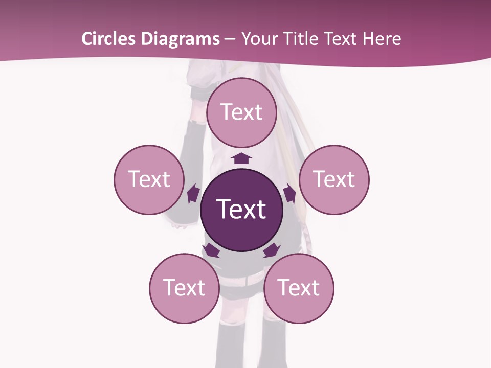 A Girl In A Short Skirt Is Standing In Front Of A Pink Background PowerPoint Template