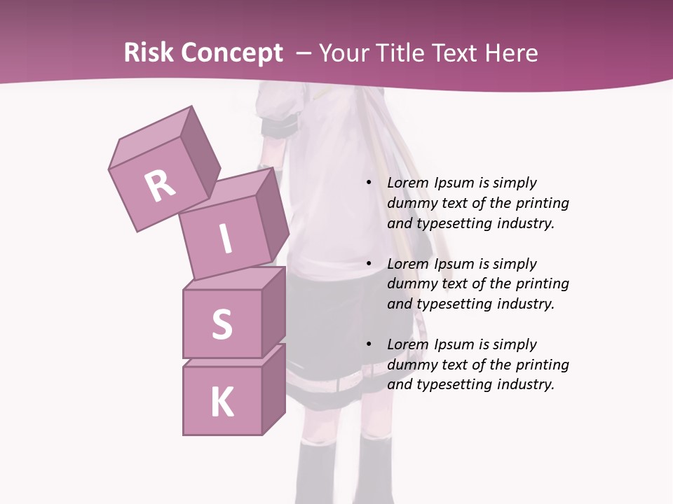 A Girl In A Short Skirt Is Standing In Front Of A Pink Background PowerPoint Template