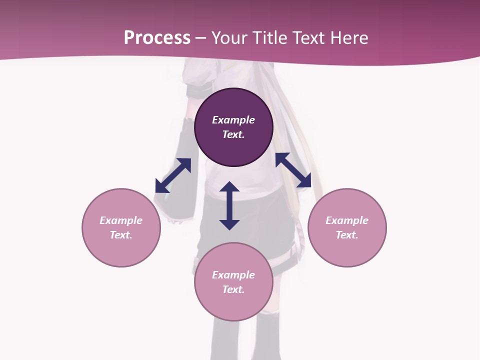 A Girl In A Short Skirt Is Standing In Front Of A Pink Background PowerPoint Template