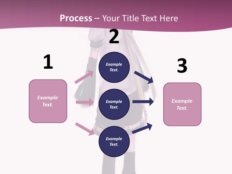 A Girl In A Short Skirt Is Standing In Front Of A Pink Background PowerPoint Template