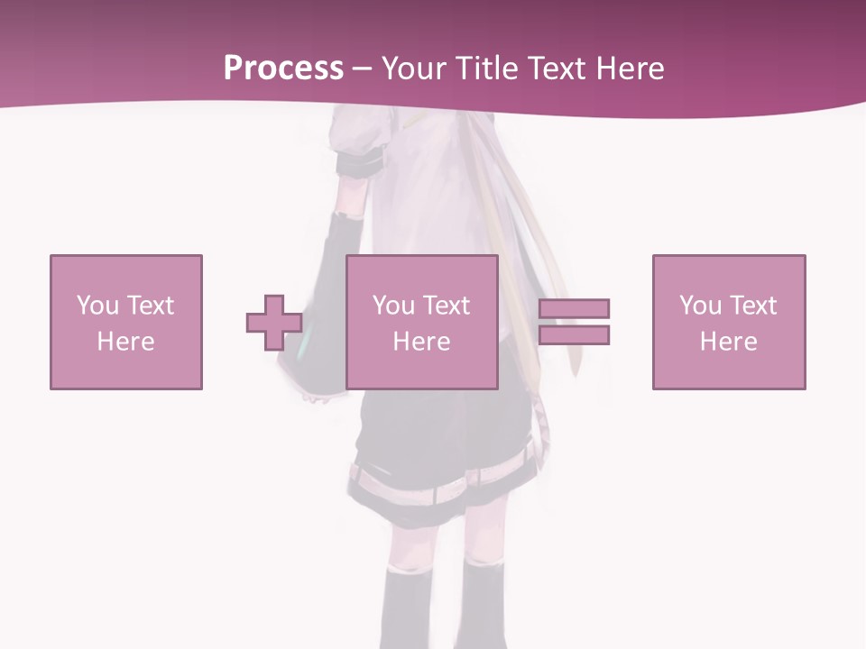 A Girl In A Short Skirt Is Standing In Front Of A Pink Background PowerPoint Template