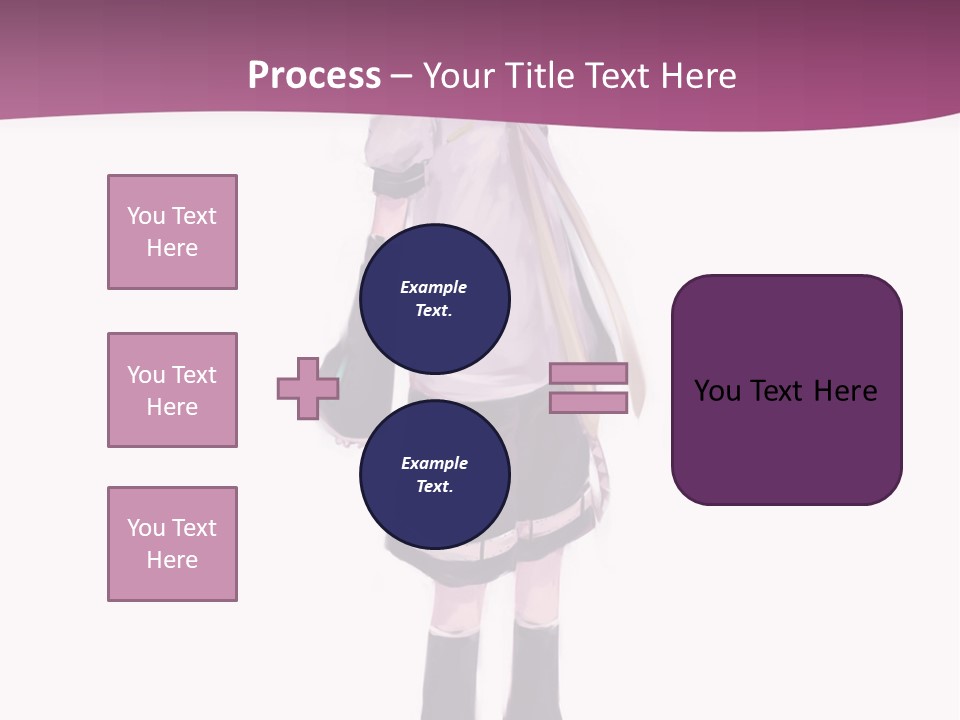 A Girl In A Short Skirt Is Standing In Front Of A Pink Background PowerPoint Template
