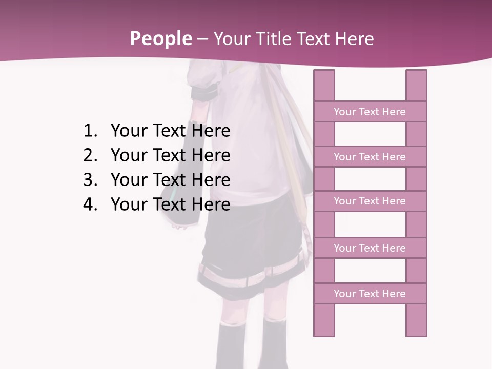 A Girl In A Short Skirt Is Standing In Front Of A Pink Background PowerPoint Template