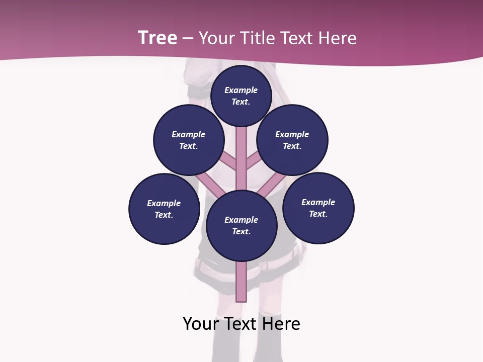 A Girl In A Short Skirt Is Standing In Front Of A Pink Background PowerPoint Template