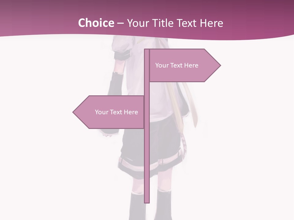 A Girl In A Short Skirt Is Standing In Front Of A Pink Background PowerPoint Template
