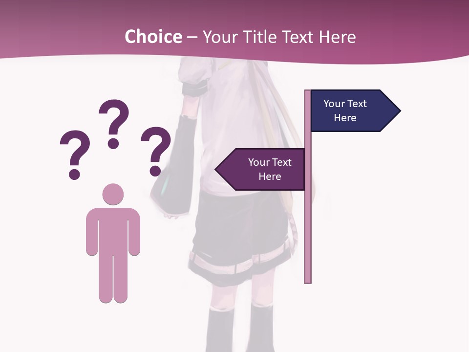 A Girl In A Short Skirt Is Standing In Front Of A Pink Background PowerPoint Template