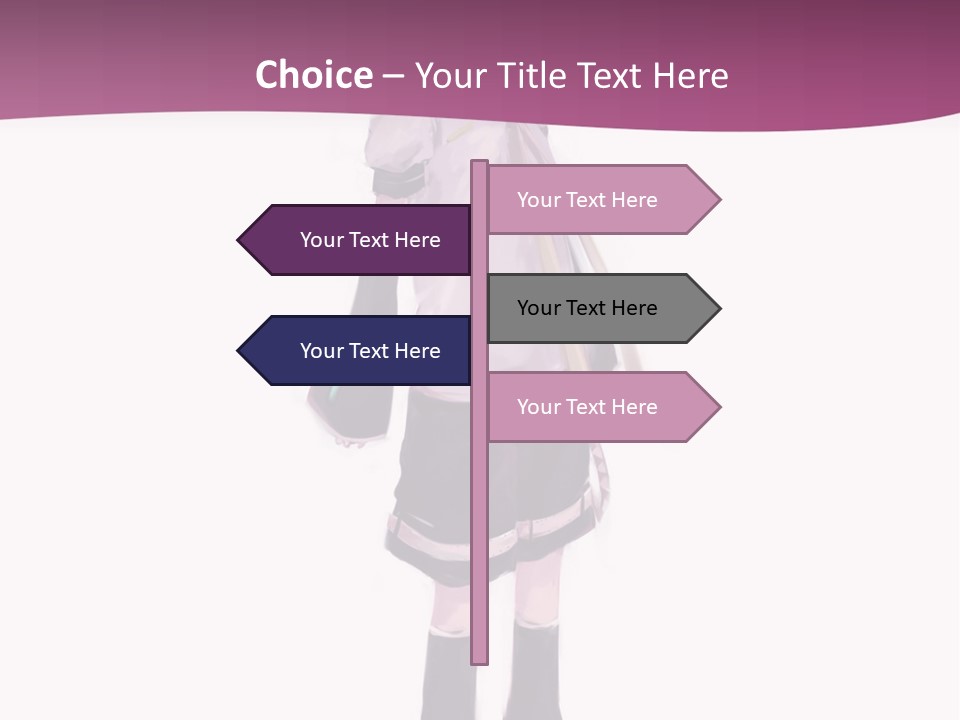 A Girl In A Short Skirt Is Standing In Front Of A Pink Background PowerPoint Template