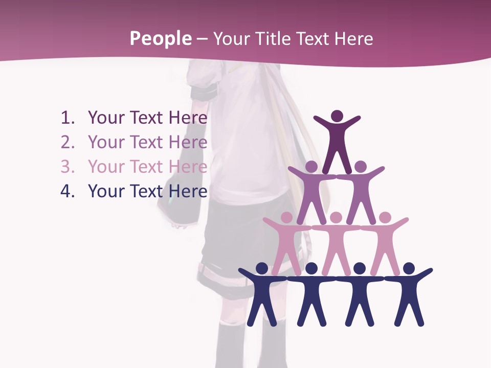 A Girl In A Short Skirt Is Standing In Front Of A Pink Background PowerPoint Template