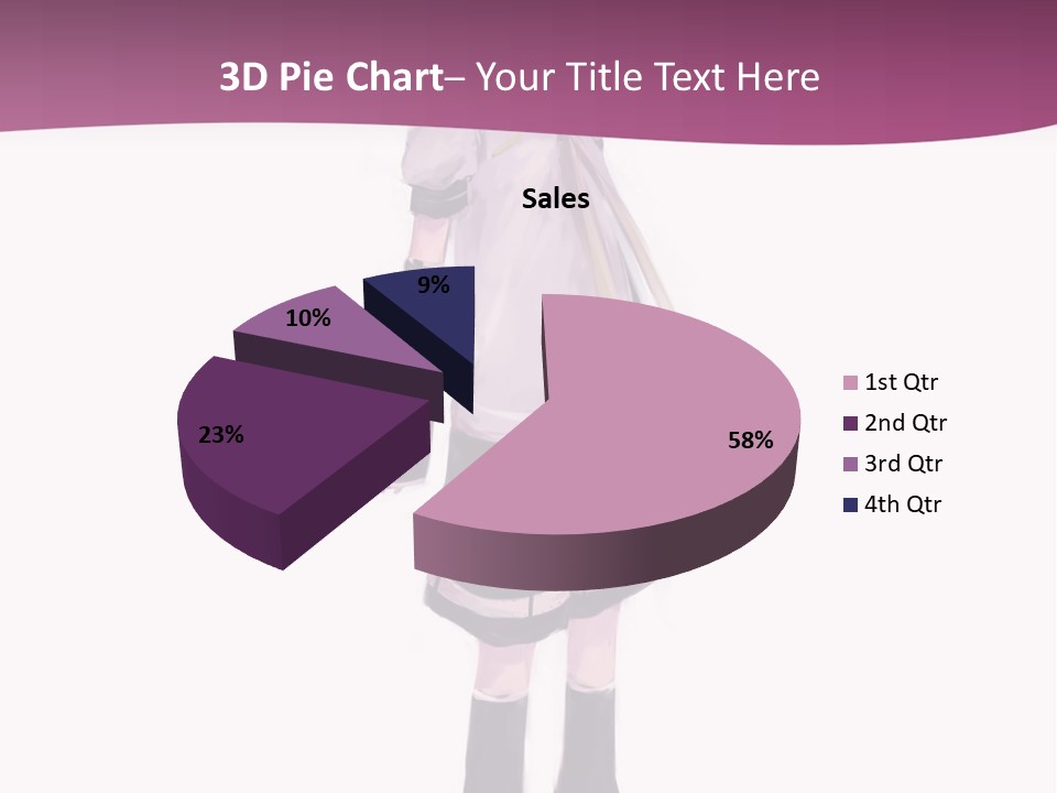 A Girl In A Short Skirt Is Standing In Front Of A Pink Background PowerPoint Template