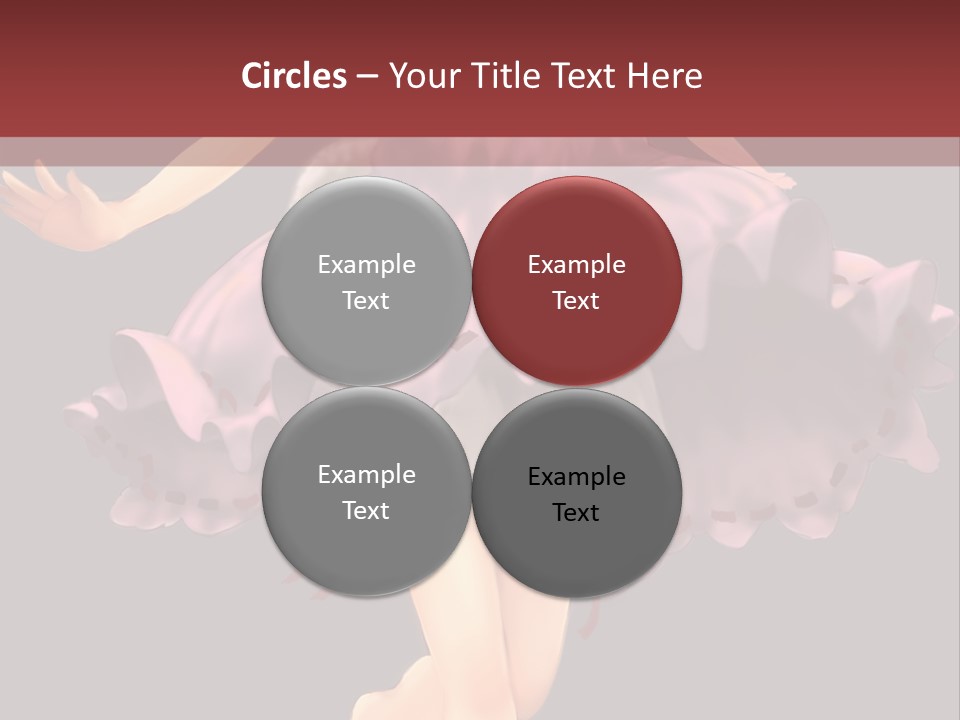 A Girl In A Pink Dress Is Standing In Front Of A Red Wall PowerPoint Template