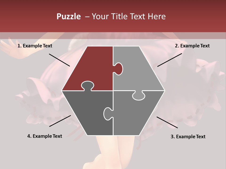 A Girl In A Pink Dress Is Standing In Front Of A Red Wall PowerPoint Template