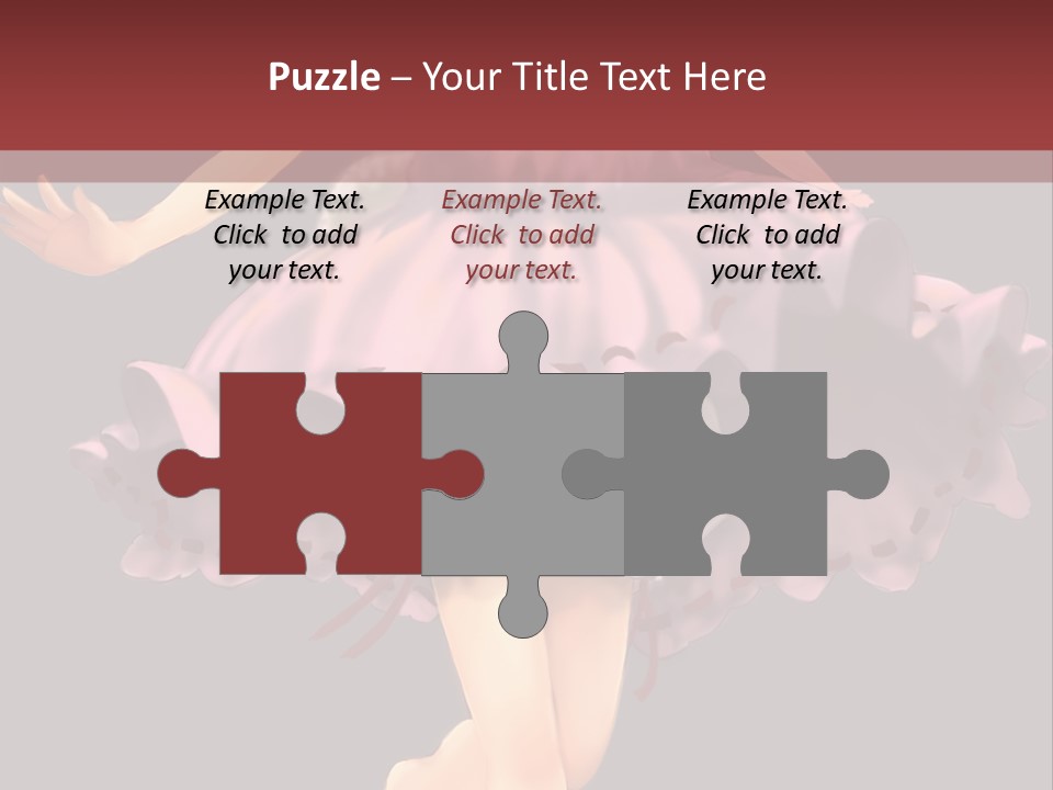 A Girl In A Pink Dress Is Standing In Front Of A Red Wall PowerPoint Template