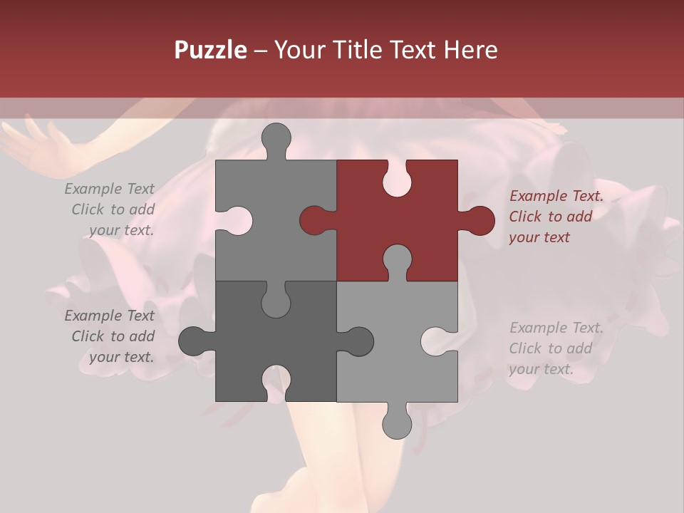 A Girl In A Pink Dress Is Standing In Front Of A Red Wall PowerPoint Template