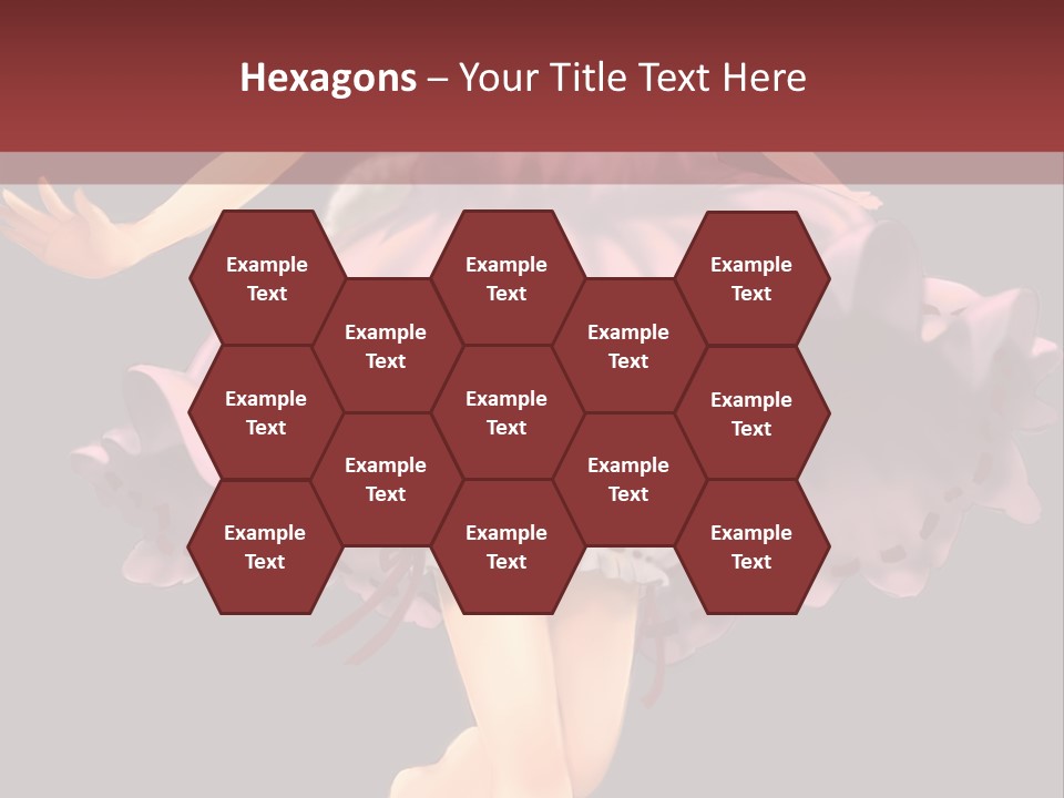 A Girl In A Pink Dress Is Standing In Front Of A Red Wall PowerPoint Template