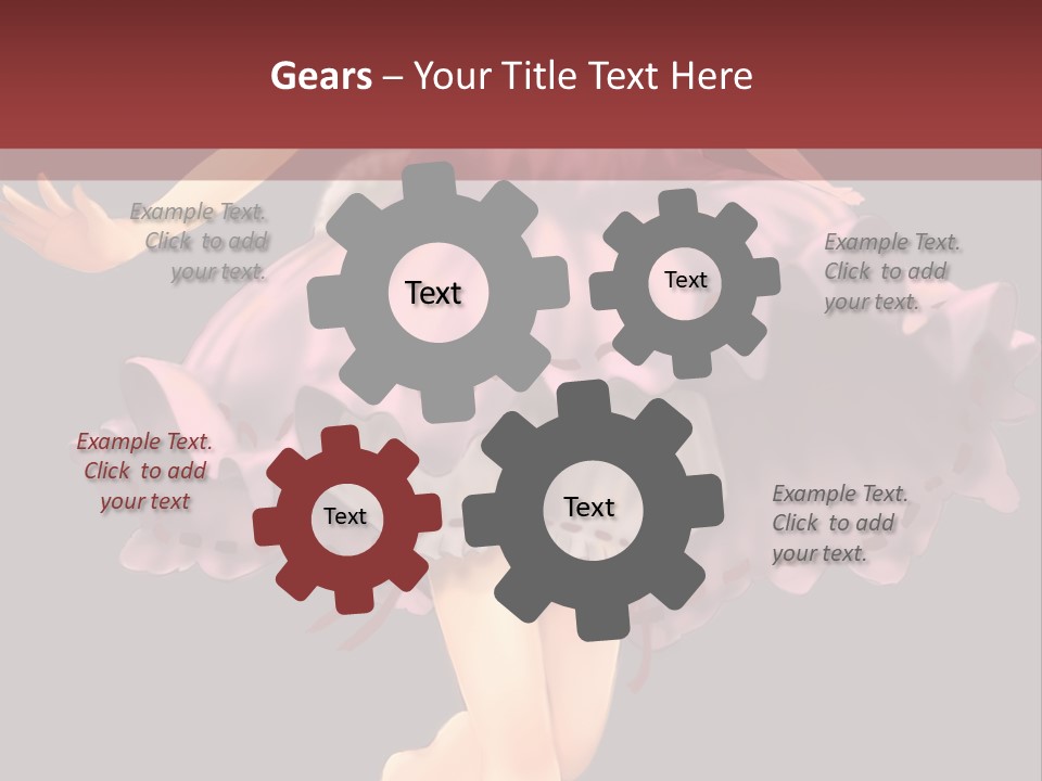 A Girl In A Pink Dress Is Standing In Front Of A Red Wall PowerPoint Template