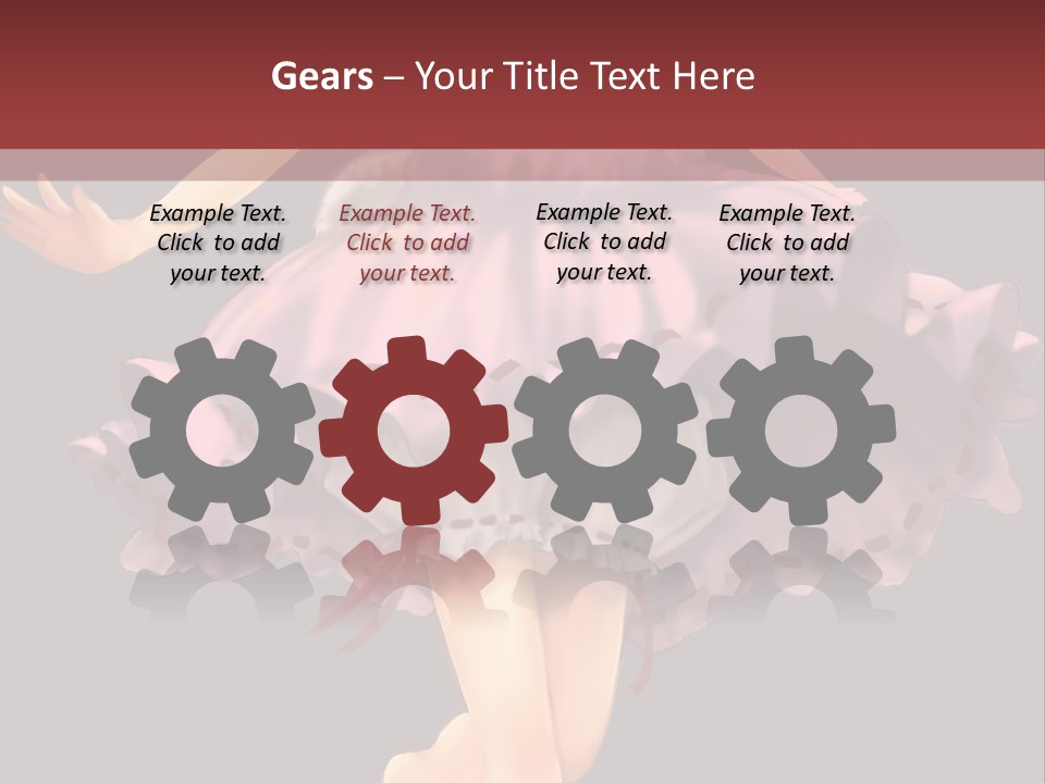 A Girl In A Pink Dress Is Standing In Front Of A Red Wall PowerPoint Template