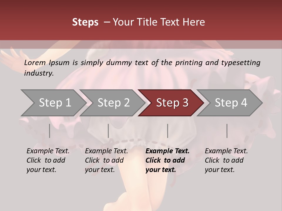 A Girl In A Pink Dress Is Standing In Front Of A Red Wall PowerPoint Template