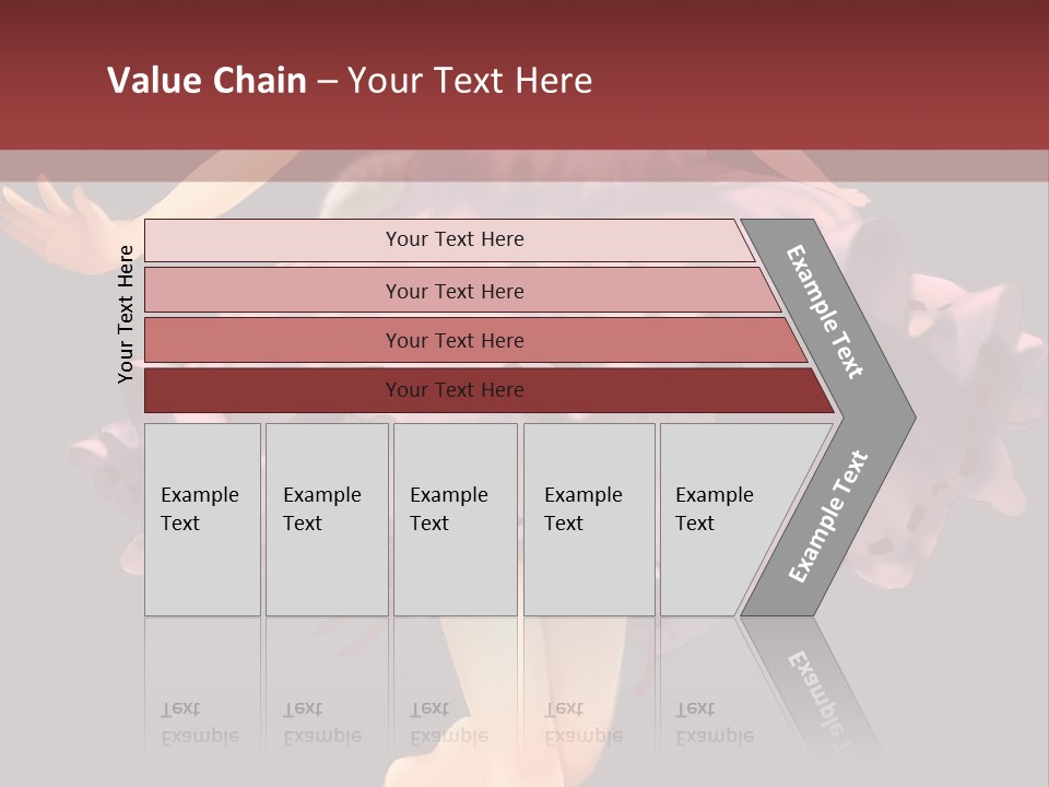 A Girl In A Pink Dress Is Standing In Front Of A Red Wall PowerPoint Template