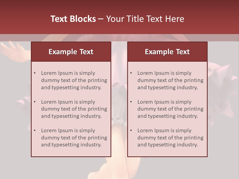 A Girl In A Pink Dress Is Standing In Front Of A Red Wall PowerPoint Template