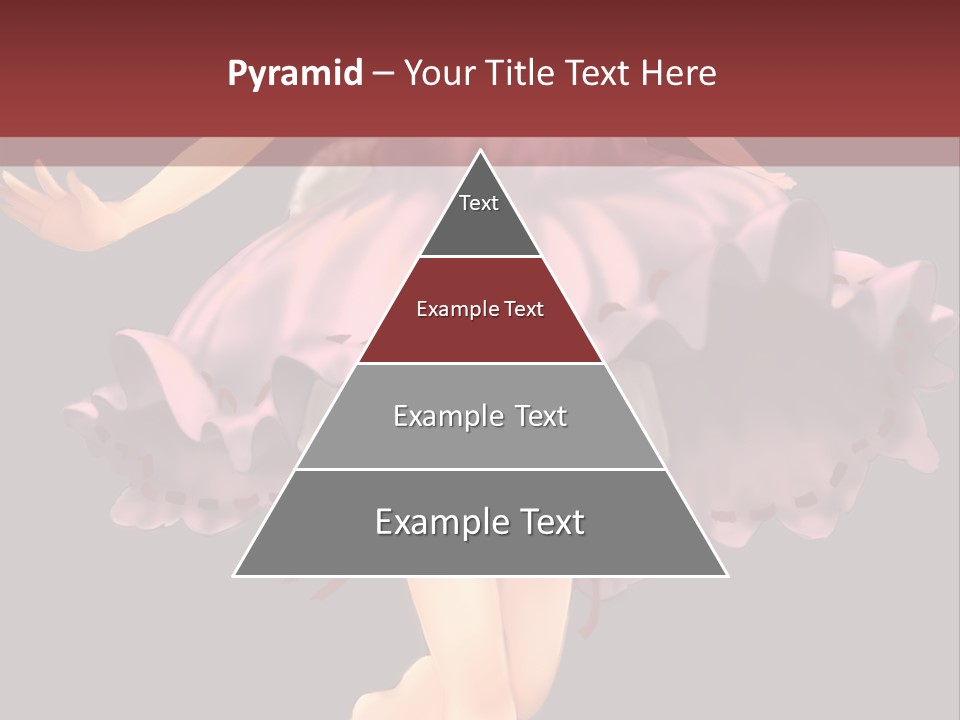 A Girl In A Pink Dress Is Standing In Front Of A Red Wall PowerPoint Template