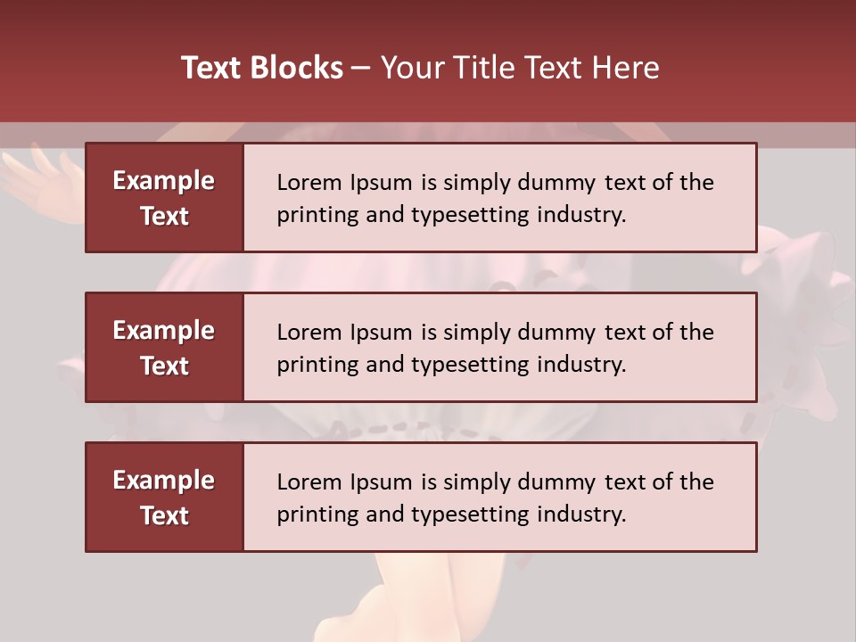 A Girl In A Pink Dress Is Standing In Front Of A Red Wall PowerPoint Template