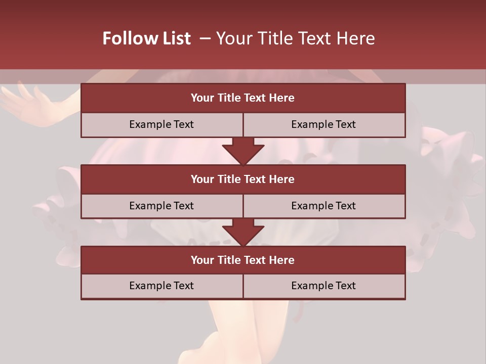 A Girl In A Pink Dress Is Standing In Front Of A Red Wall PowerPoint Template