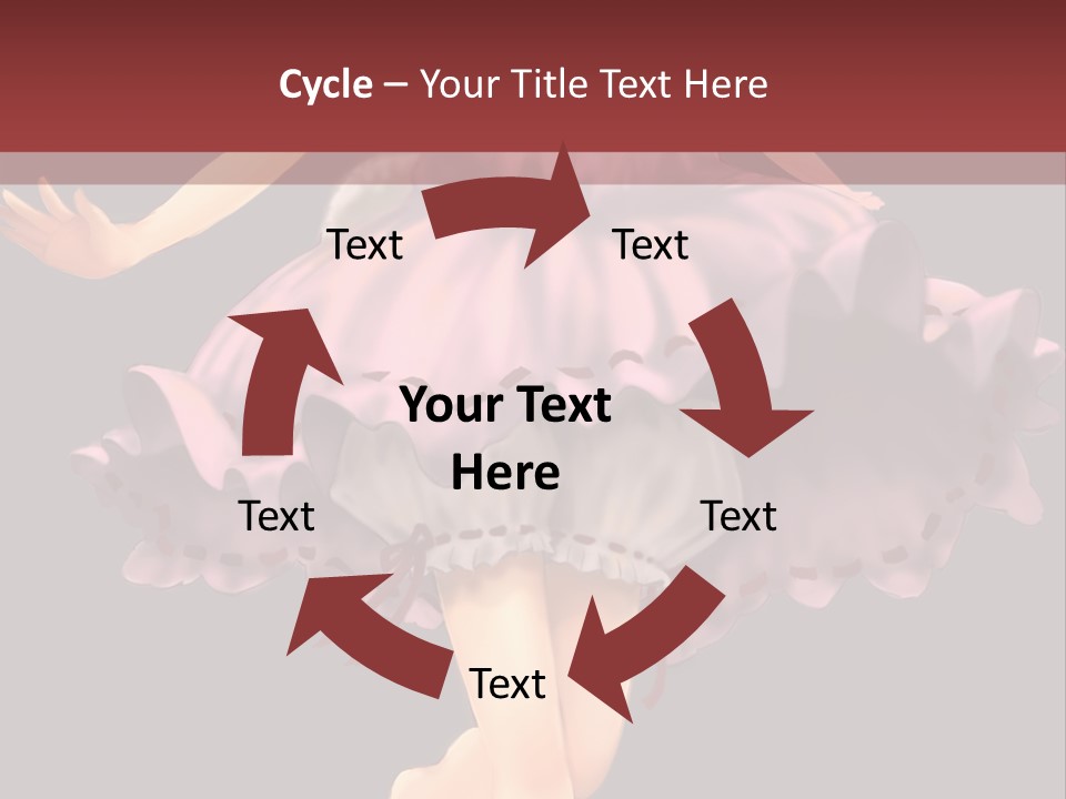 A Girl In A Pink Dress Is Standing In Front Of A Red Wall PowerPoint Template